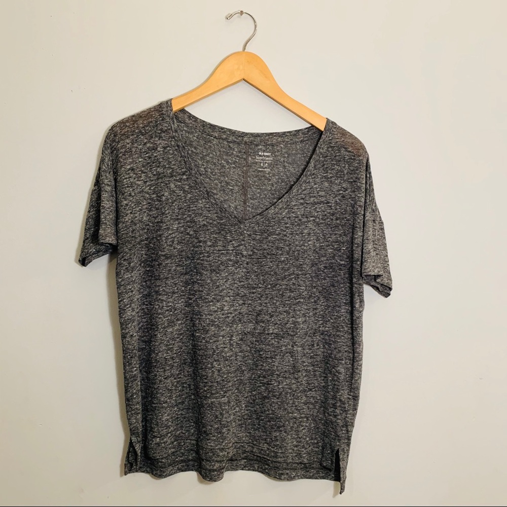 OLD NAVY Size S Gray Boyfriend Tee